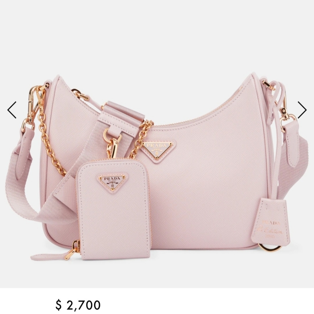 BRAND NEW 2025 PRADA Authentic Re-Edition Saffiano leather bag  PINK! BRAND …